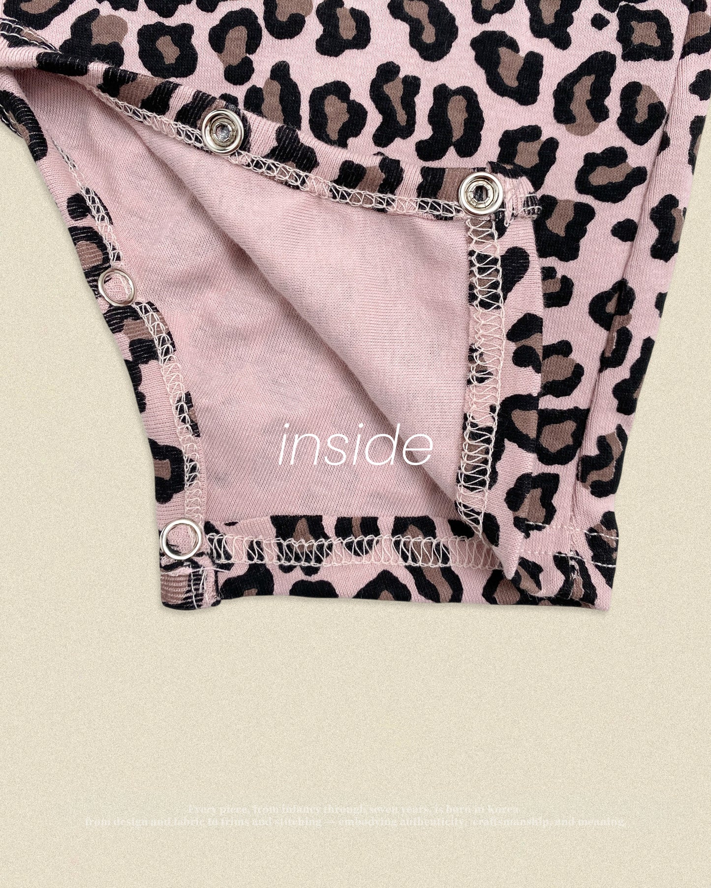 (Pre-order) OOTTBEBE Fall - Little Leopard Romper & Bonnet Set 리틀호피전신슈트보넷세트 (2 Colors)