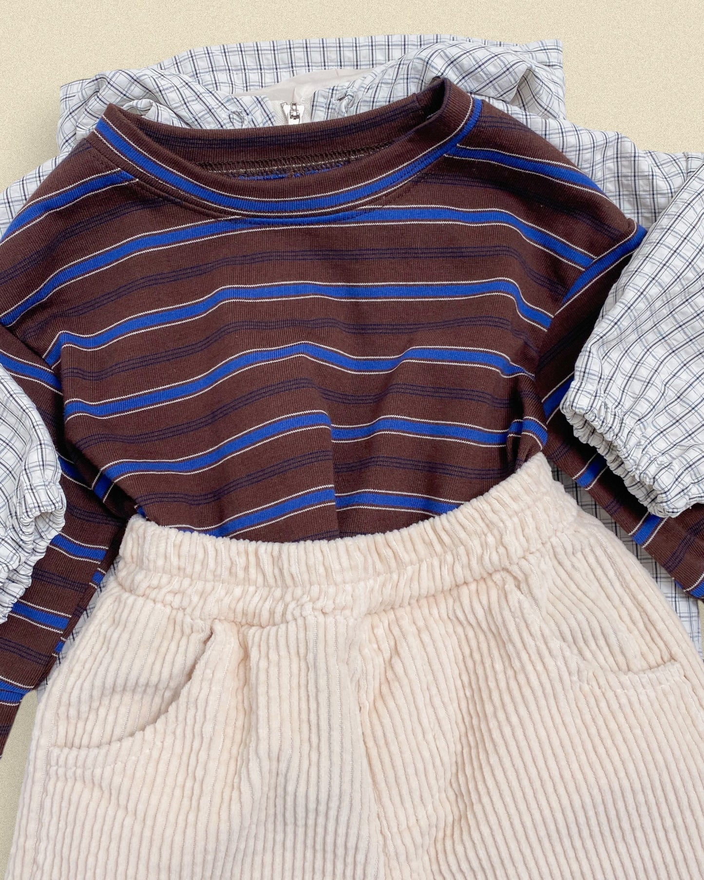 (Pre-order) OOTTBEBE Fall - Tomboy Ribbed Tee - 톰보이시보리티셔츠 (2 Colors)