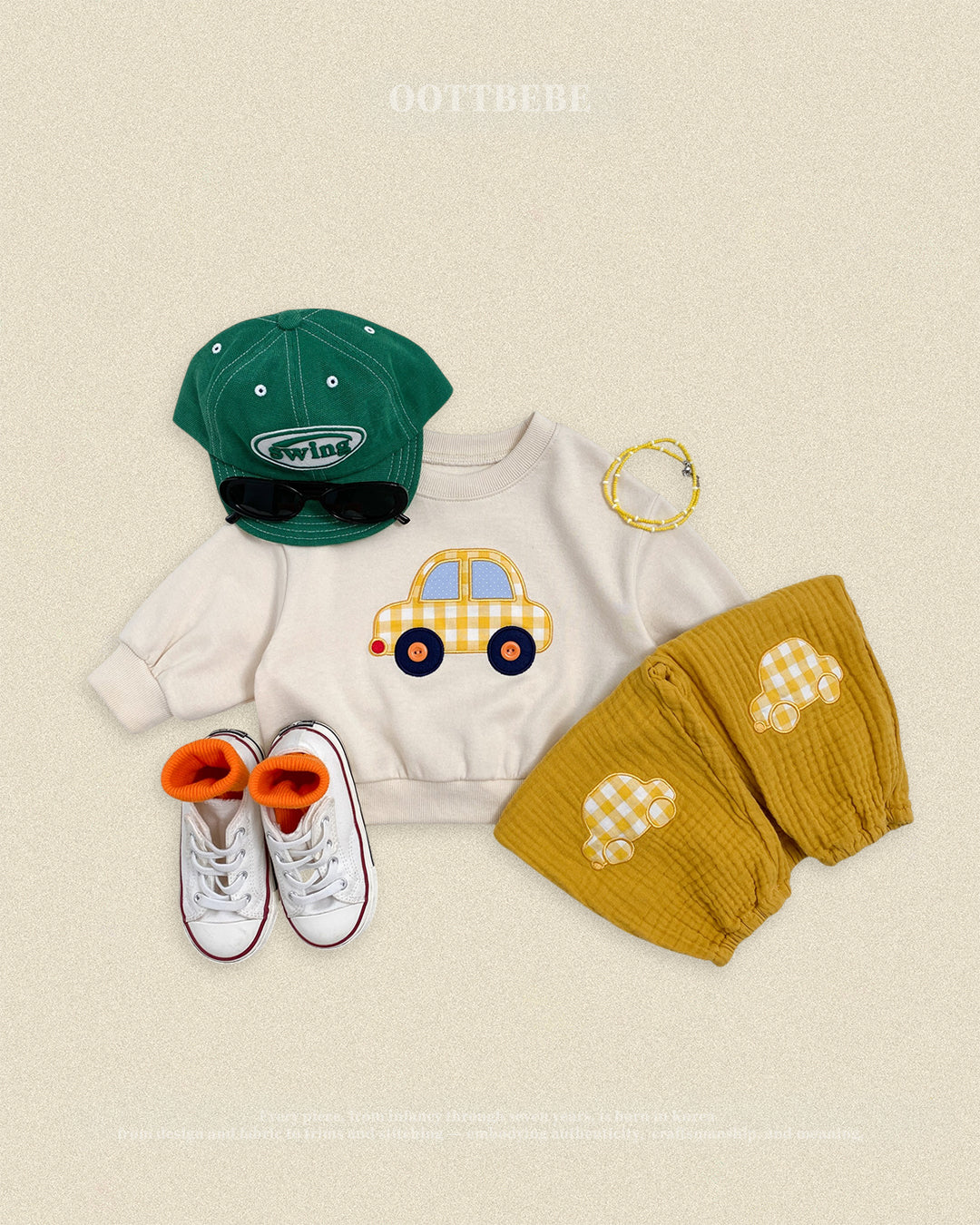 (Pre-order) OOTTBEBE Fall - Bungbung Sweatshirt - 붕붕이맨투맨 (3 Colors)