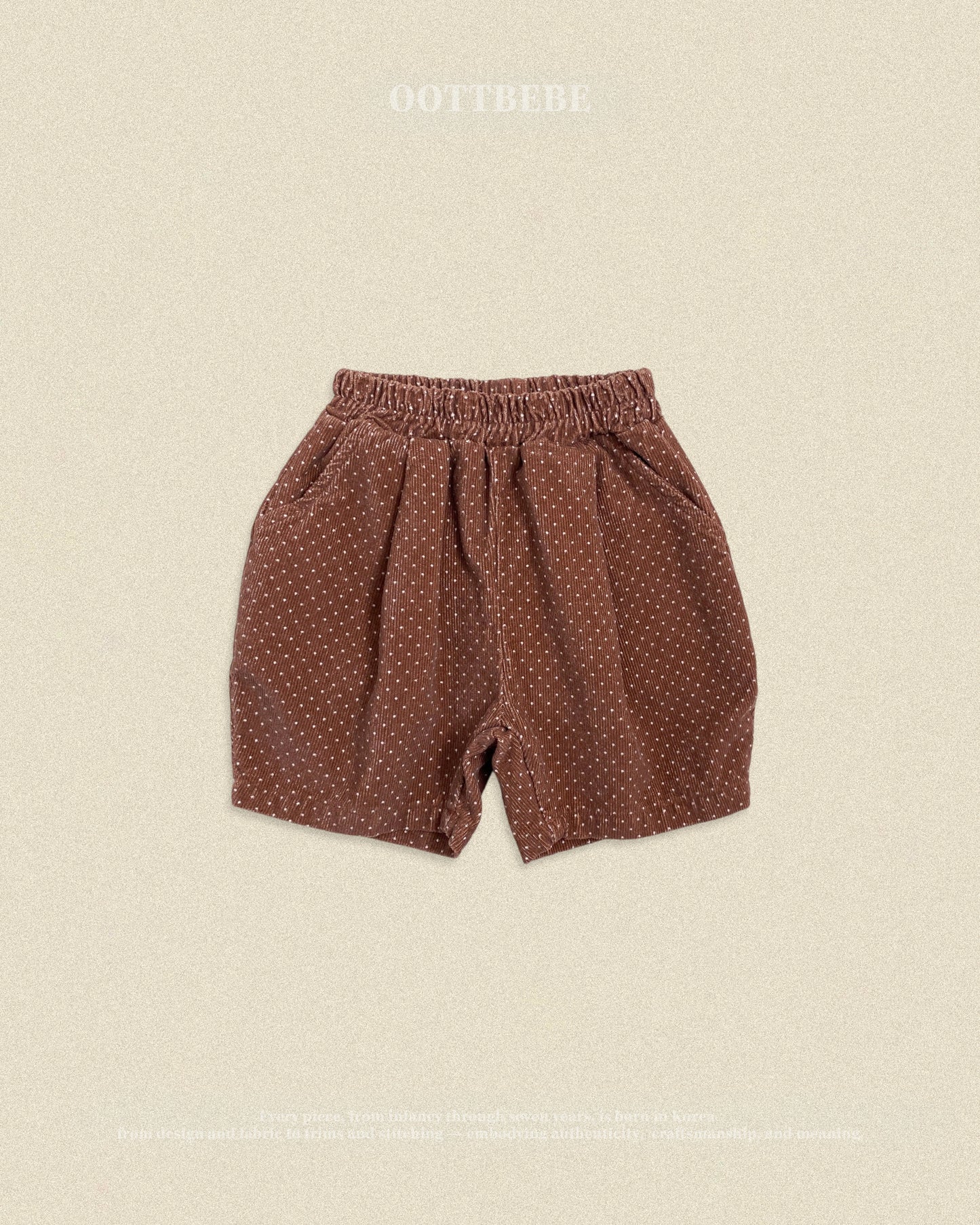 (Pre-order) OOTTBEBE Fall - Petite Dot Pumpkin Shorts - 쁘띠도트팬츠 (3 Colors)