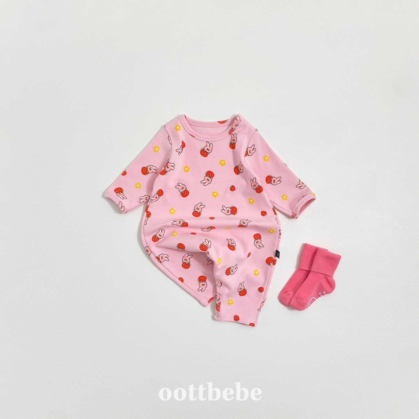 (Pre-order) OOTTBEBE Winter - 	Yum Yum Friends Full Bodysuit 얌얌친구전신슈트 (3 Colors)