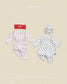 (Pre-order) OOTTBEBE Fall - Petite Heart Romper & Bonnet Set 쁘띠하트슈트세트 (2 Colors)