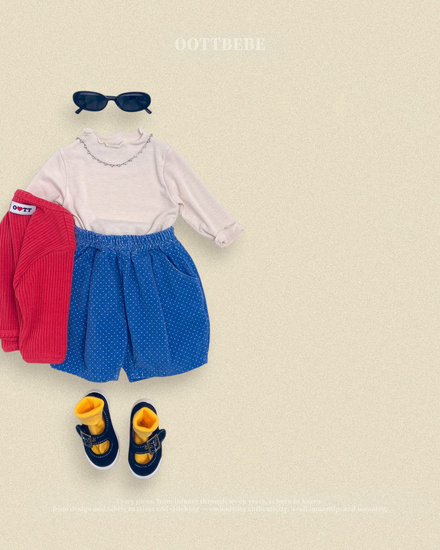 (Pre-order) OOTTBEBE Fall - Petite Dot Pumpkin Shorts - 쁘띠도트팬츠 (3 Colors)