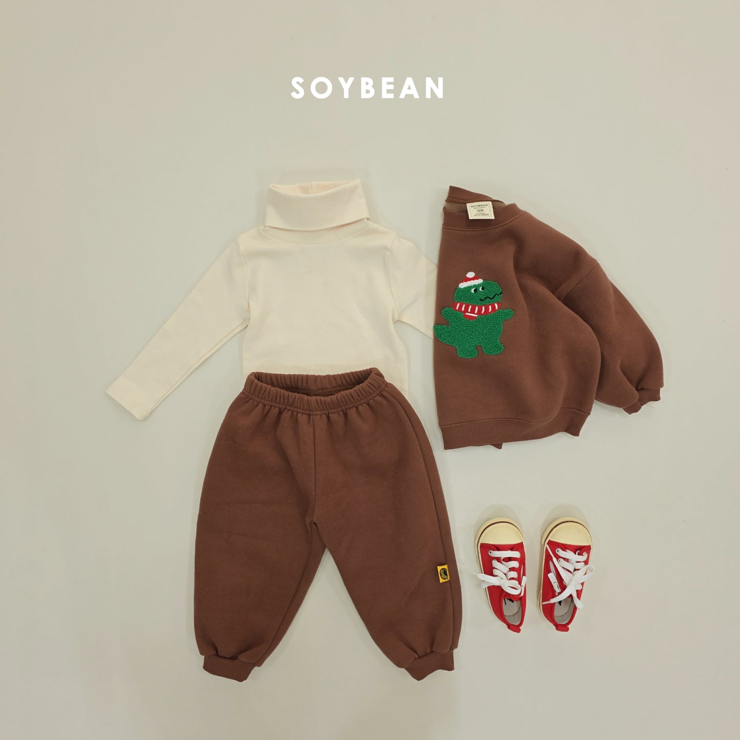 (Pre-order) Soybean Kids Winter - Cotton Stretch Inner Turtleneck 이너폴라티 (3 Colors)
