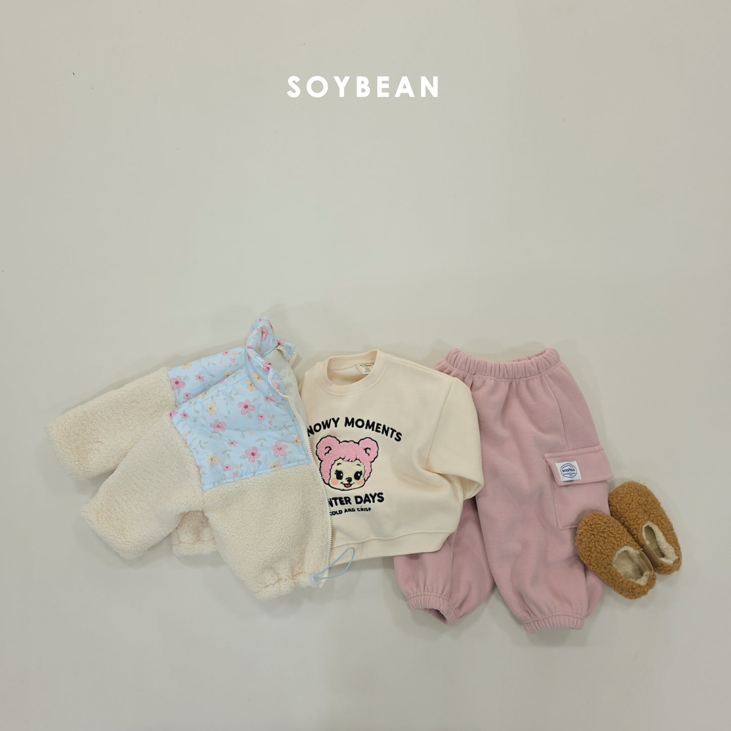 (Pre-order) Soybean Kids Winter - Super Barrel Fleece Jogger Pants 슈퍼항아리플리스조거 (4 Colors)