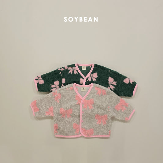 (Pre-order) Soybean Kids Winter - Ribbon Sherpa Jacket 리본양털자켓 (2 Colors)