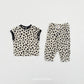 (Pre-order) OOTTBEBE Summer - Petit Leopard Pleated Set 쁘띠호피플리츠상하복 (2 Colors)
