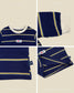 (Pre-order) OOTTBEBE Fall - Rookie Stripe Top & Bottom Set - 루키단가라상하복 (2 Colors)