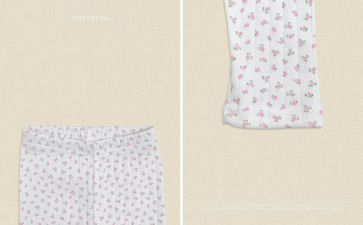 (Pre-order) OOTTBEBE Fall - Lovely Floral Pajama Set 코코플라워실내복 (2 Colors)