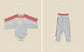 (Pre-order) OOTTBEBE Fall - Sweet Stripe Romper & Leggings Set 바닐라라떼슈트세트 (3 Colors)