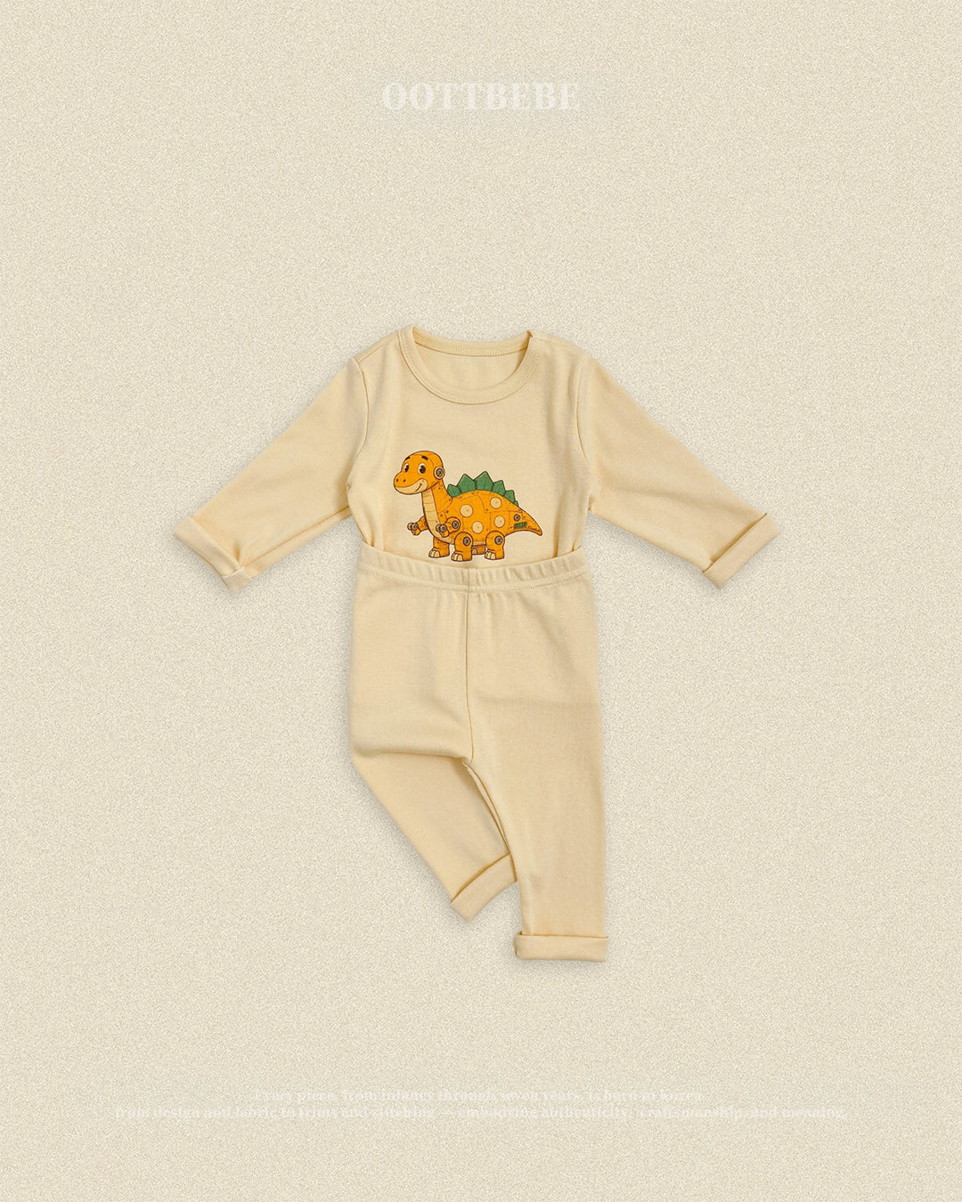 (Pre-order) OOTTBEBE Fall - Robot Dino Pajama Set 로봇공룡실내복 (5 Colors)