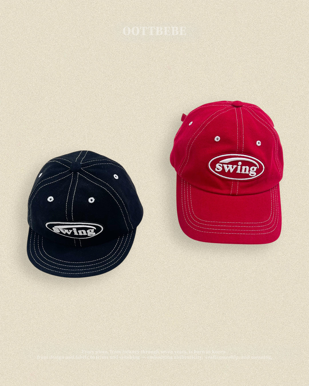 (Pre-order) OOTTBEBE Fall - Kids Swing Ball Cap - 스윙볼캡 (5 Colors)