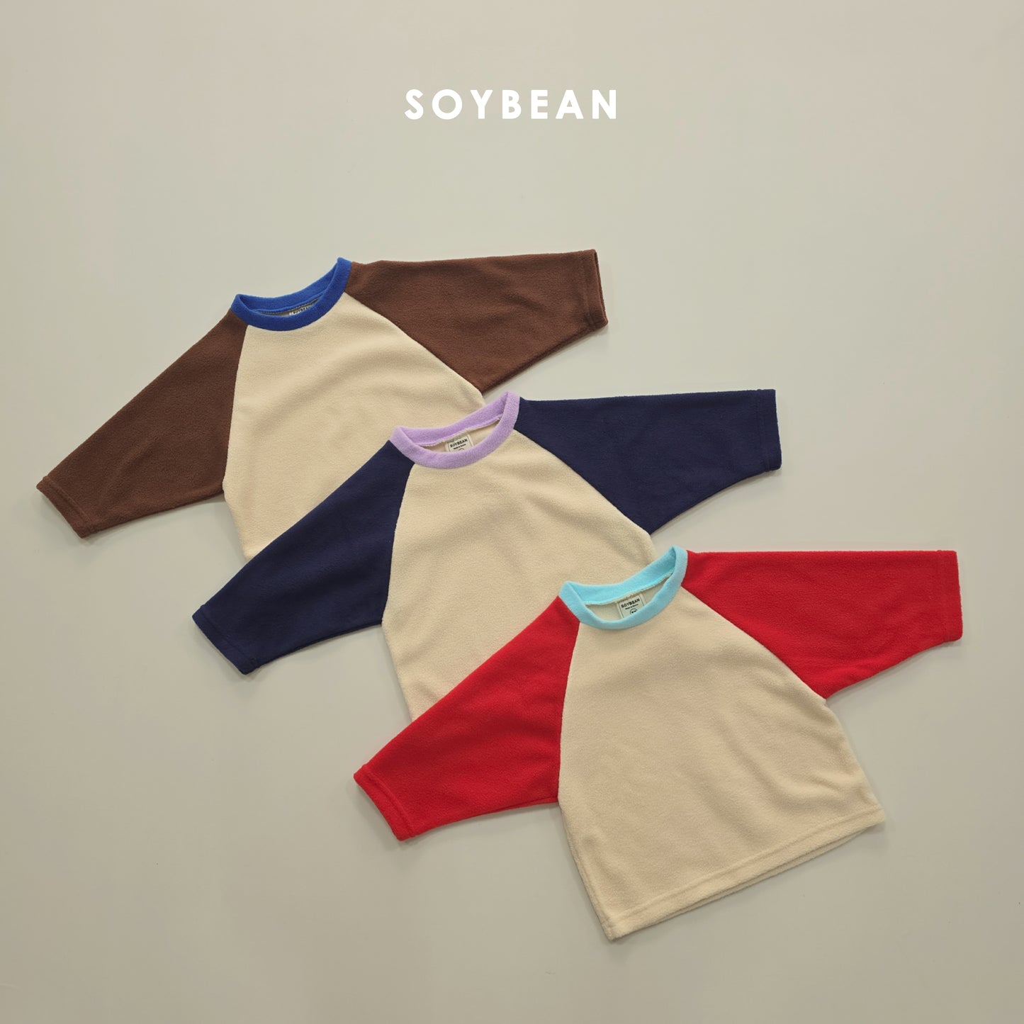 (Pre-order) Soybean Kids Winter - Color Pang Fleece Tee 컬러팡플리스티 (6 Colors)