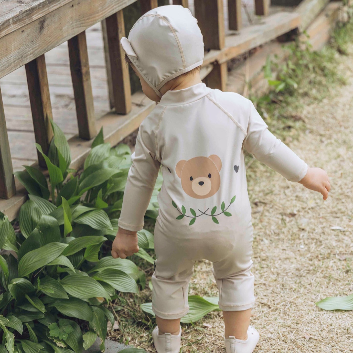 (Pre-order) KoongsKoongs Kids’ Premium All-in-One Rash Guard (Teddy Bear)