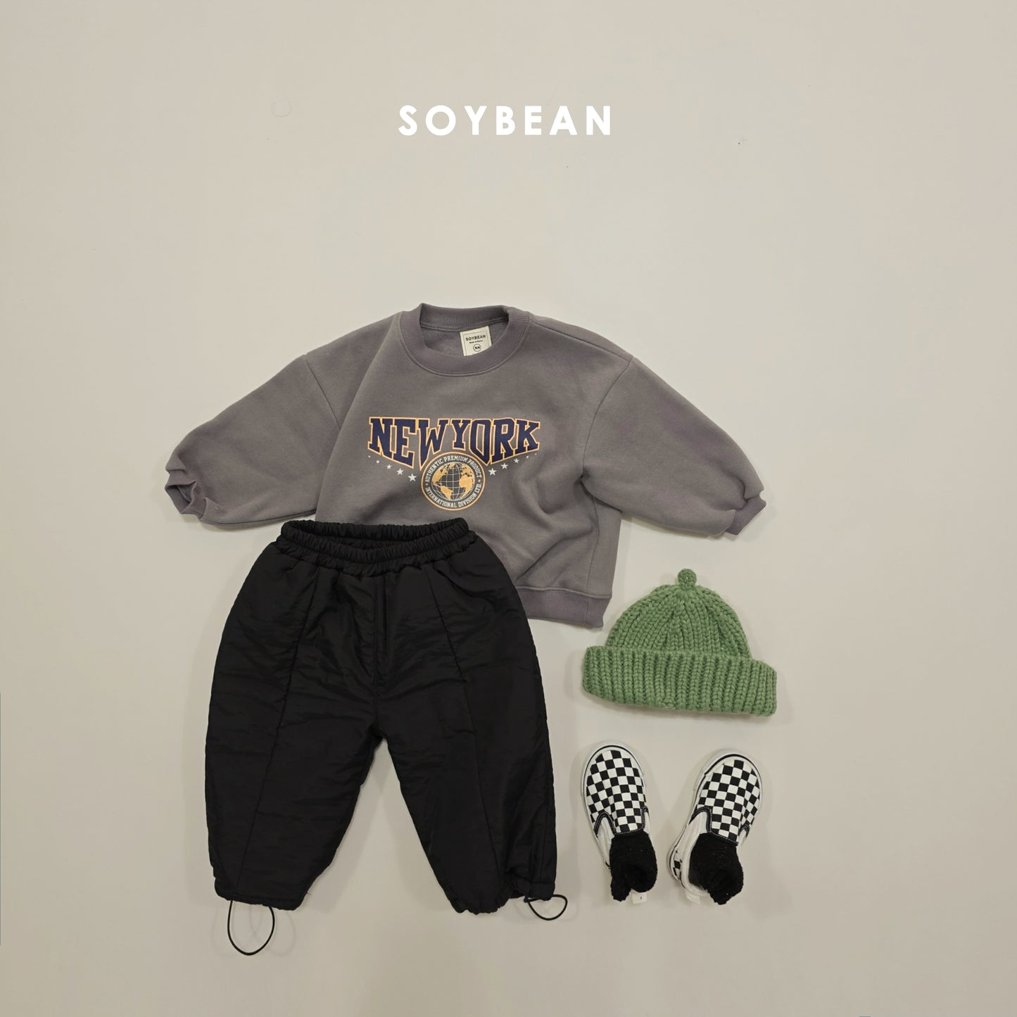 (Pre-order) Soybean Kids Winter - Soft Padded Fleece-Lined Pants 소프트패딩팬츠 (3 Colors)