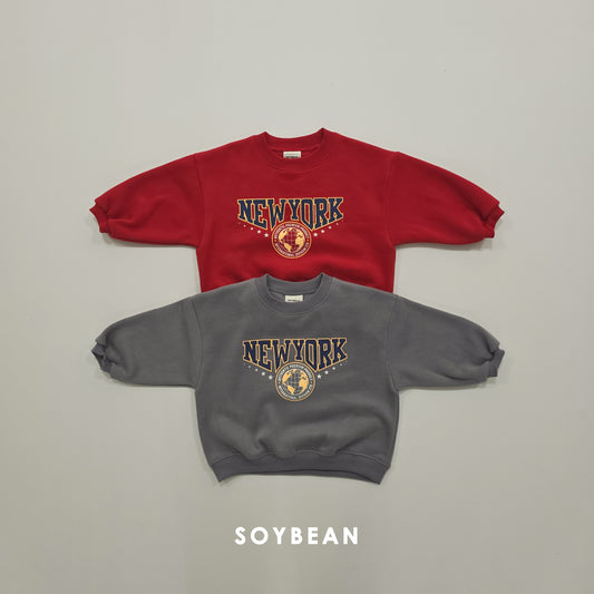 (Pre-order) Soybean Kids Winter - New York Brushed Fleece Sweatshirt 뉴욕기모맨투맨 (2 Colors)