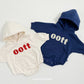 (Pre-order) OOTTBEBE Spring - Bouclé Hoodie Romper 댄디부클후드슈트 (2 Colors)