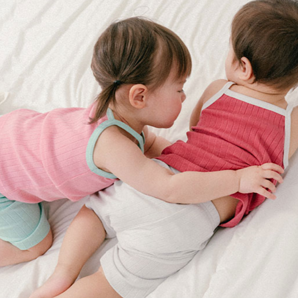 (Baby Boom) Summer Milk Ribbed Cami Pajama Set (4 Colors)