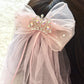 (Chenny Bong Bong) Kids’ Pink Bow Princess Hair Clip with Veil