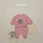 (Pre-order) Soybean Kids Winter - Picnic Fleece-Lined Top & Bottom Set 피크닉양기모상하 (2 Colors)