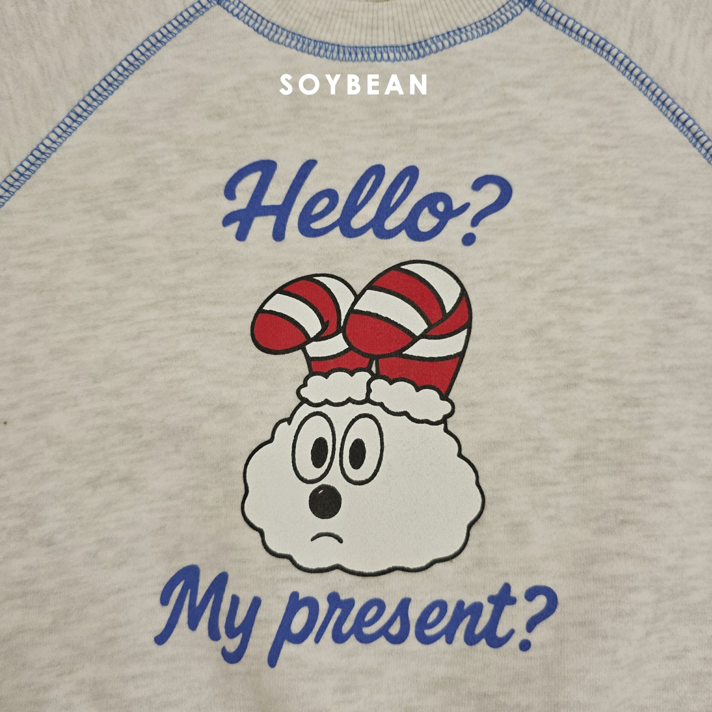 (Pre-order) Soybean Kids Winter - Cloud Bunny Fleece-Lined Top & Bottom Set 양기모구름토끼상하 (3 Colors)