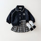(Pre-order) Daily Bebe - Kids' Check School Skirts 체크 스쿨 스커트 (2 Colors)
