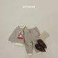 (Pre-order) Soybean Kids Winter - Snowball Stripe Fleece-Lined Top & Bottom Set 스노우볼단가라상하 (3 Colors)