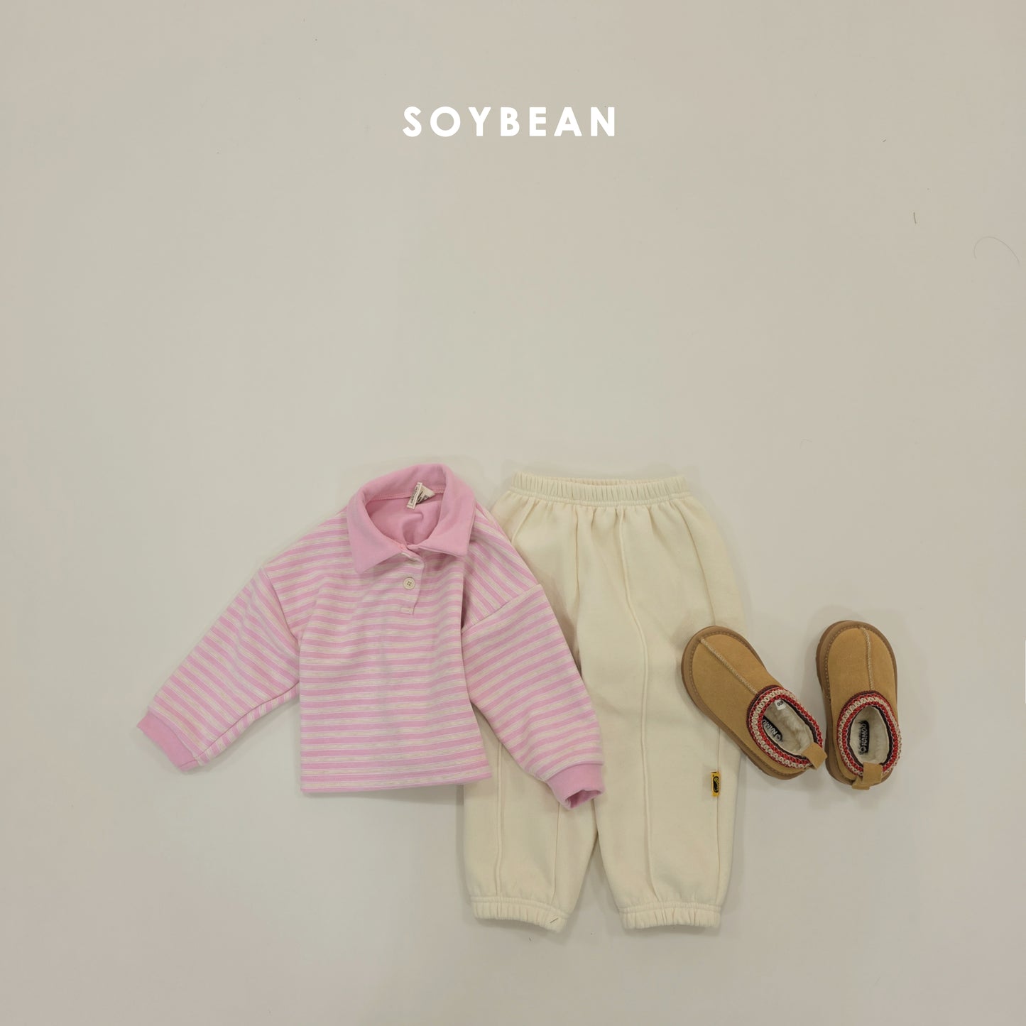 (Pre-order) Soybean Kids Winter - Fleece-Lined Pintuck Jogger Pants 양기모핀턱조거팬츠 (5 Colors)