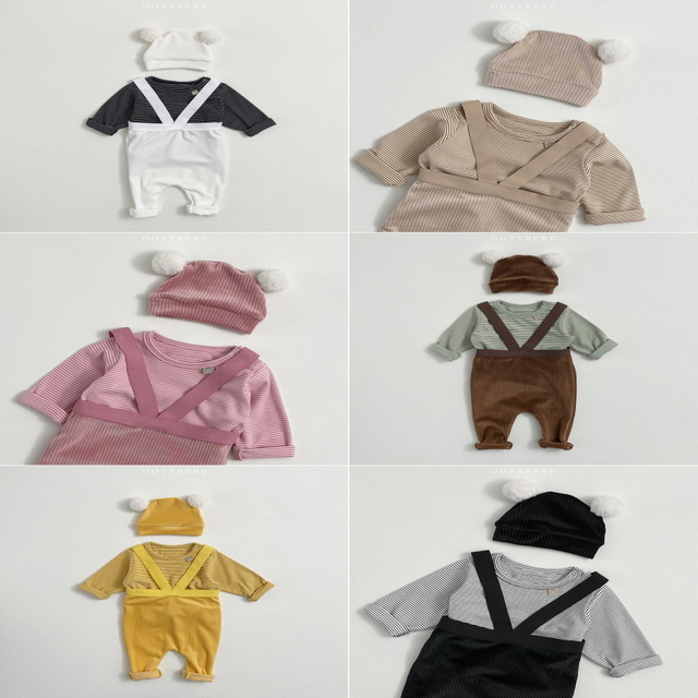 (Pre-order) OOTTBEBE - Bebe’s Winter Duo T-Shirt Set 베이글 1+1 티셔츠 - Baby (6 Colors)