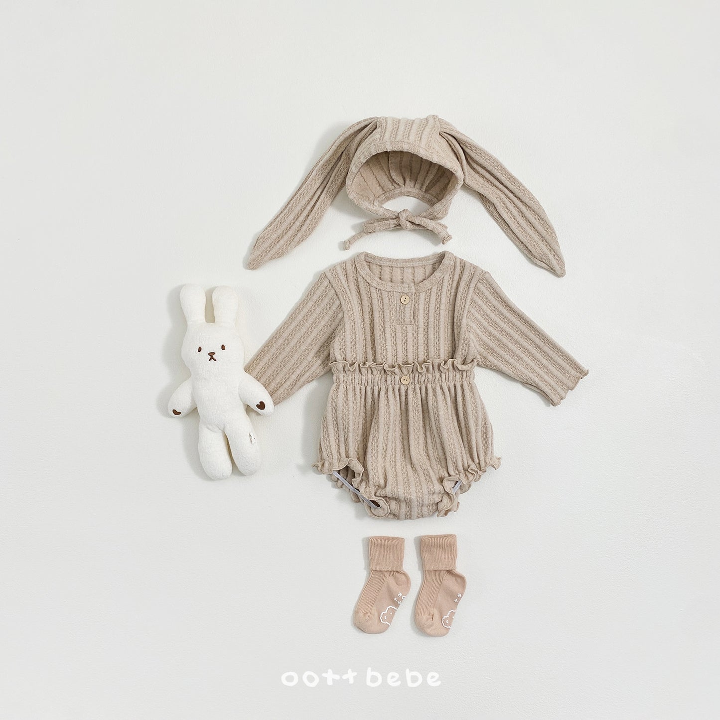 (Pre-order) OOTTBEBE Winter - Monshell Bunny Bonnet 몽쉘토끼보넷 (3 Colors)