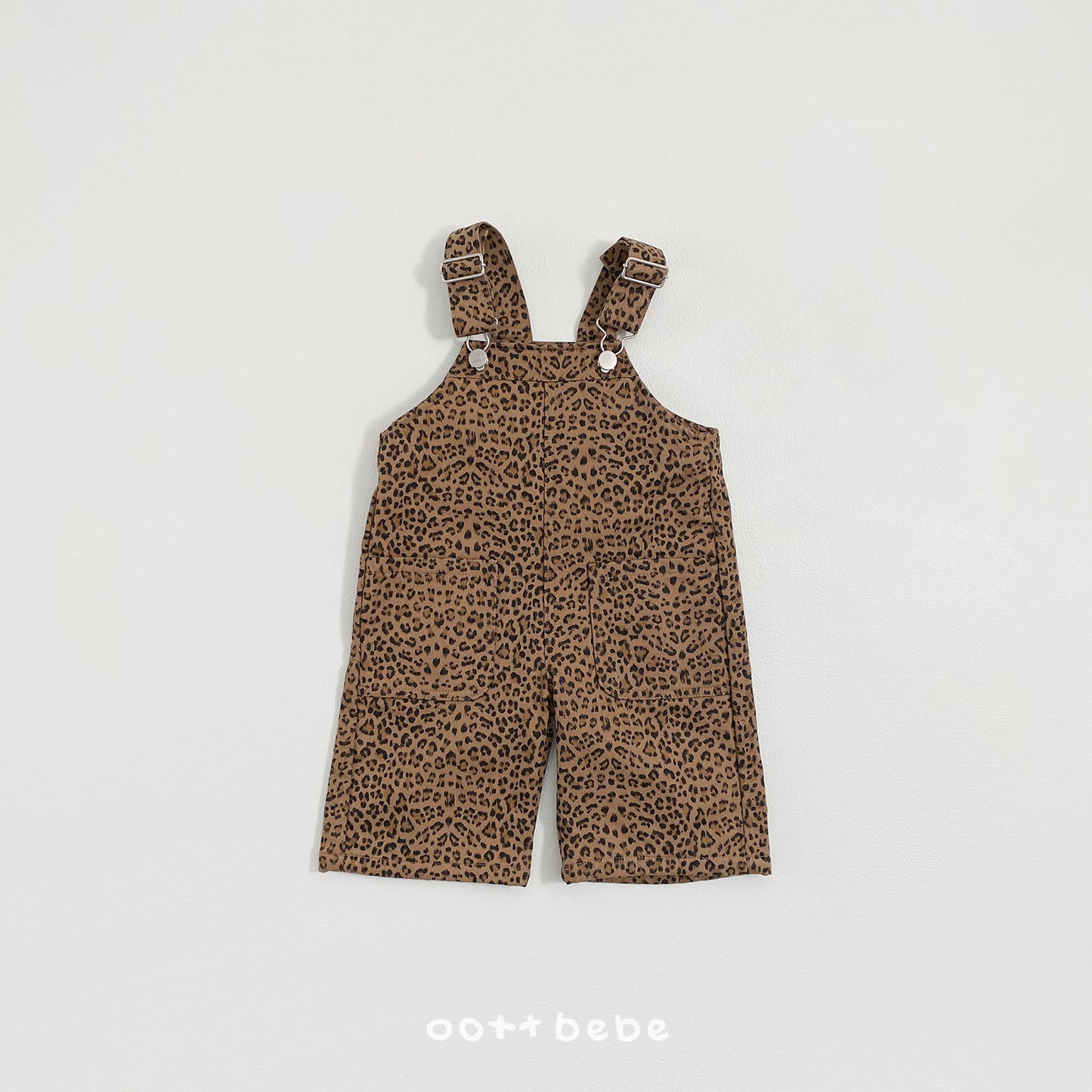 (Pre-order) OOTTBEBE Winter - Leopard Overall Pants 호피오버롤