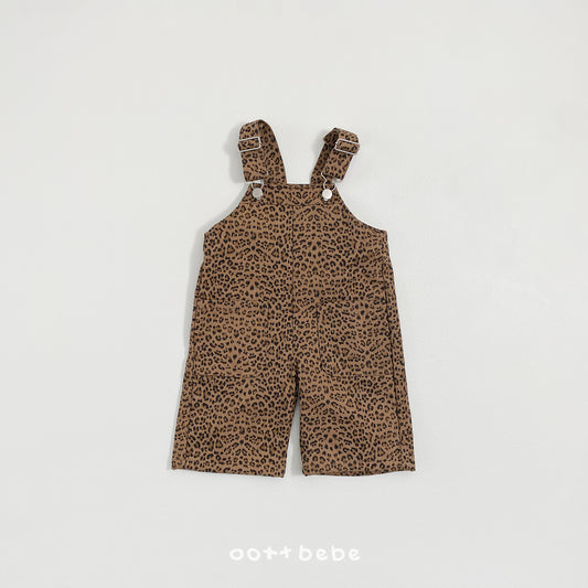 (Pre-order) OOTTBEBE Winter - Leopard Overall Pants 호피오버롤