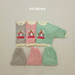 (Pre-order) Soybean Kids Winter - Snowball Stripe Fleece-Lined Top & Bottom Set 스노우볼단가라상하 (3 Colors)