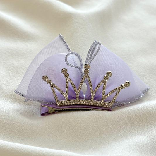 (Chenny Bong Bong) Enchanted Crown Hair Clip - Purple (1 Piece)