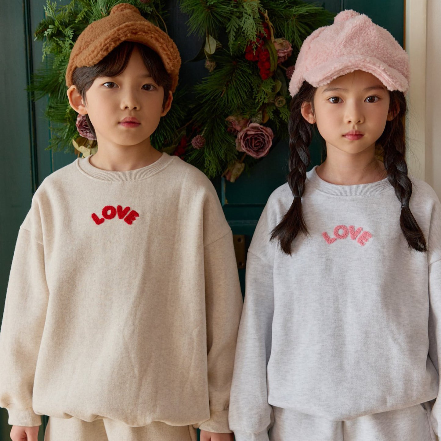 (Pre-order) Daily Bebe - Kids’ Love Top & Bottom Set 러브부클셋트 (4 Colors)