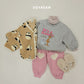 (Pre-order) Soybean Kids Winter - Heart Patch Fleece-Lined Jogger Pants 하트패치조거팬츠 (3 Colors)