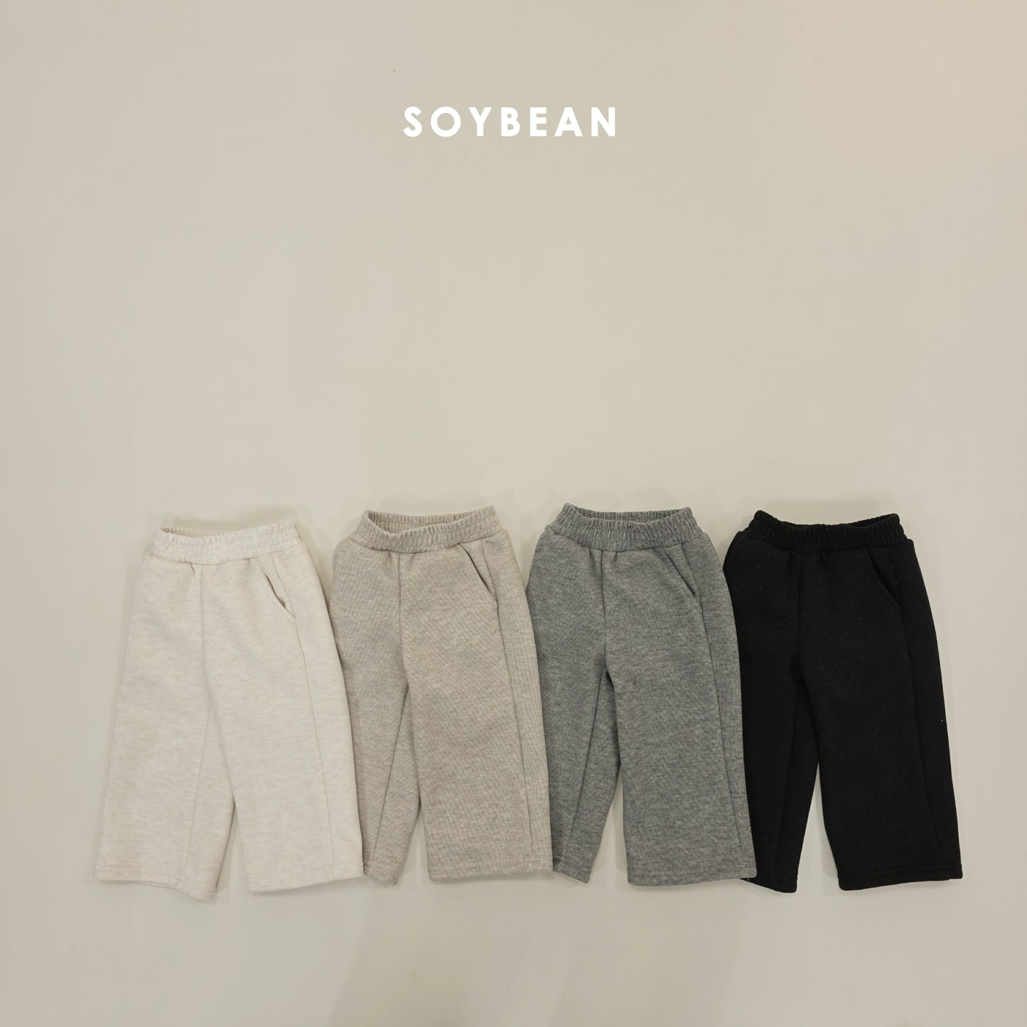 (Pre-order) Soybean Kids Winter - Cozy Fleece Wide Pants 코지플리스와이드팬츠 (4 Colors)