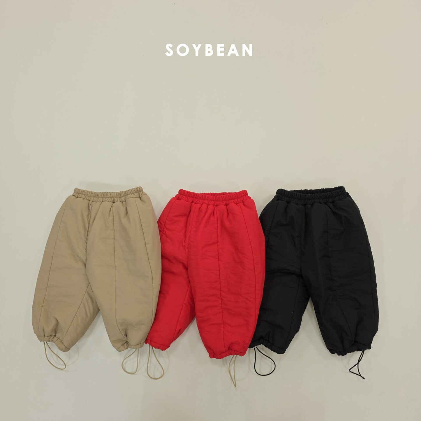 (Pre-order) Soybean Kids Winter - Soft Padded Fleece-Lined Pants 소프트패딩팬츠 (3 Colors)