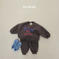 (Pre-order) Soybean Kids Winter - America Fleece-Lined Top & Bottom Set 아메리카양기모상하 (2 Colors)