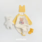 (Pre-order) OOTTBEBE Winter - Watercolor Bear Full Bodysuit 페인팅오띠전신슈트 (2 Colors)