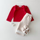 (Pre-order) Daily Bebe Winter - Kids' Ribbon Shoulder Top 리본 숄더티 (3 Colors)
