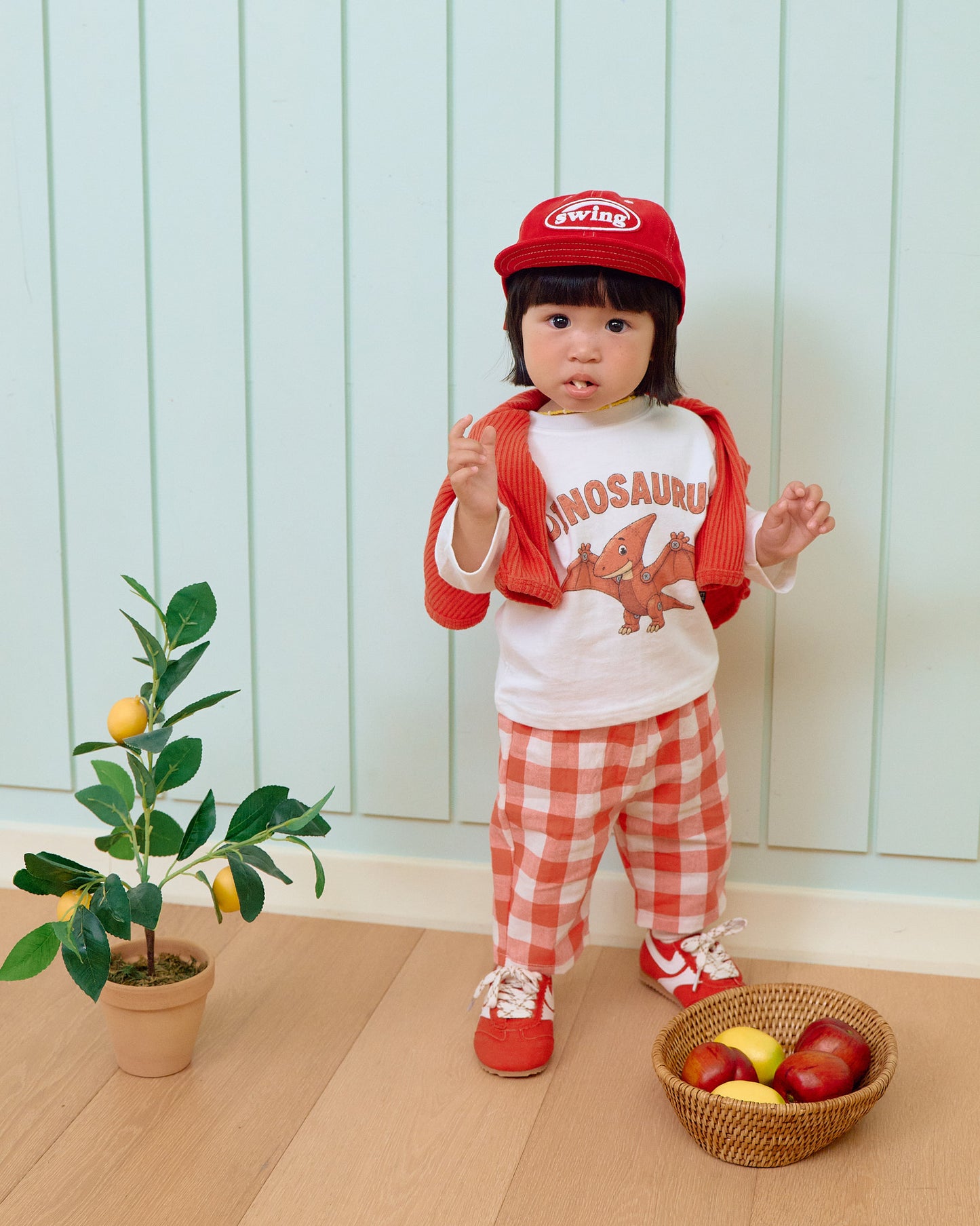 (Pre-order) OOTTBEBE Fall - Robot Dinosaur Top & Bottom Set - 로봇공룡상하복 (5 Colors)