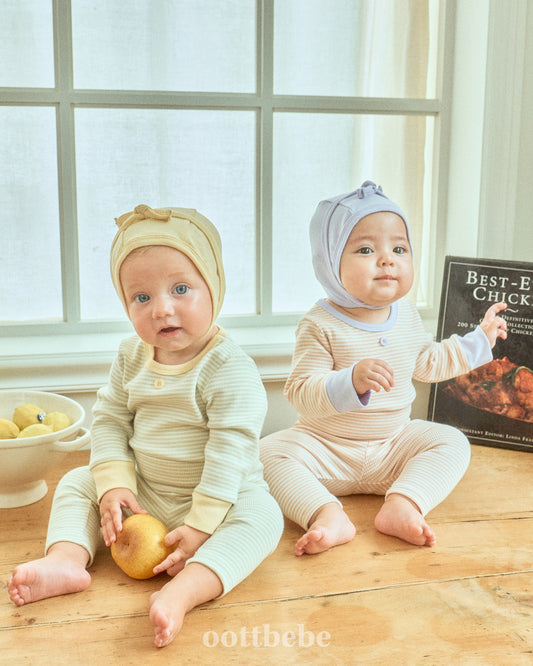 (Pre-order) OOTTBEBE - Lollipop Suit 3-Piece Set 롤리팝슈트 (3 Colors)