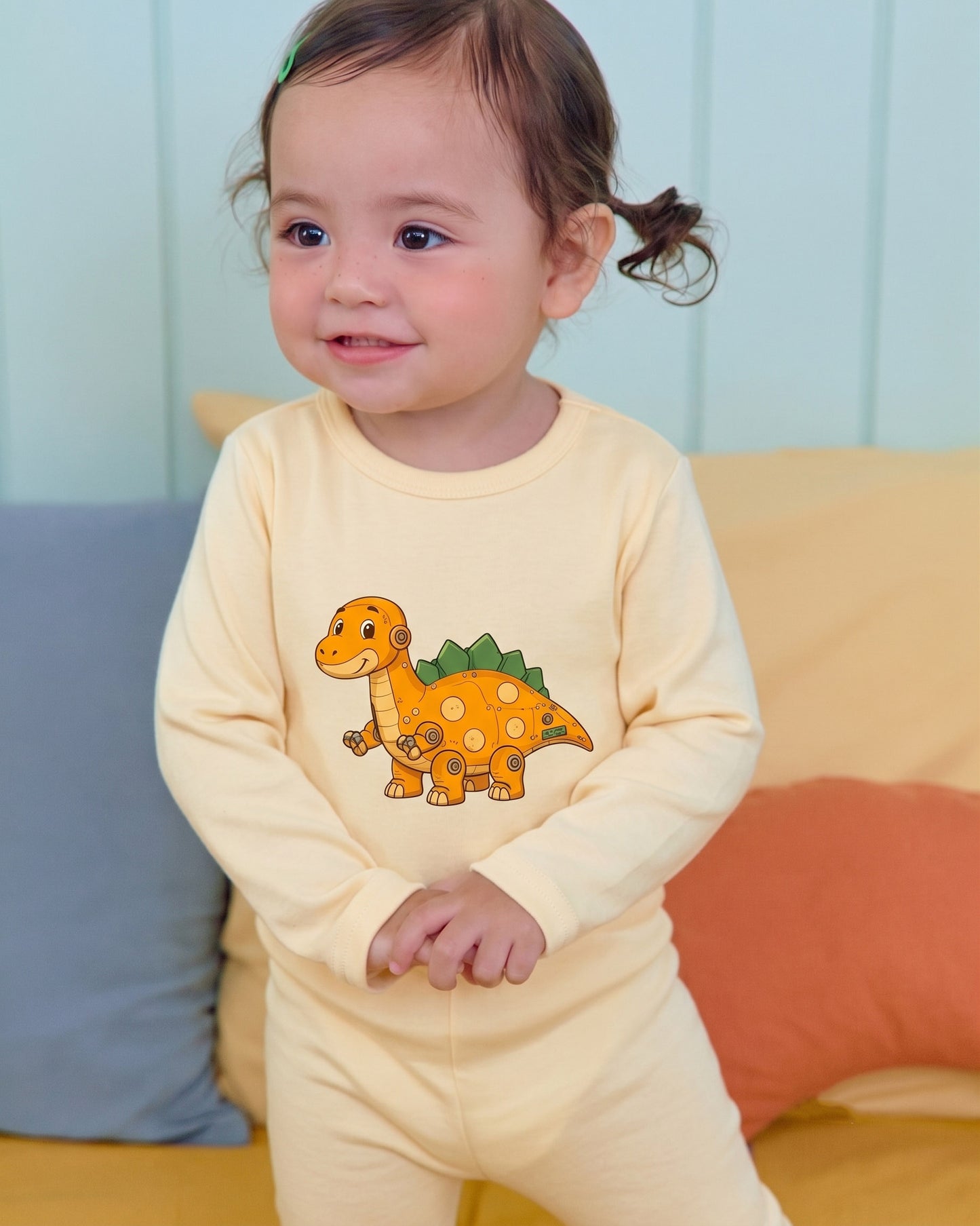 (Pre-order) OOTTBEBE Fall - Robot Dino Pajama Set 로봇공룡실내복 (5 Colors)
