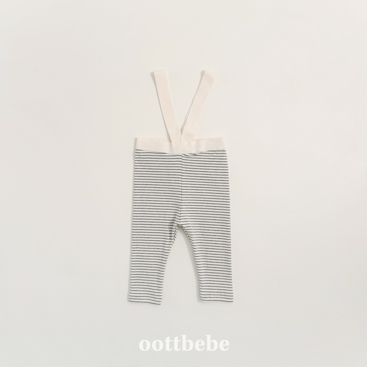 (Pre-order) OOTTBEBE Winter - (Bebe) Suspender Stripe Leggings 윈터멜빵레깅스 (3 Colors)