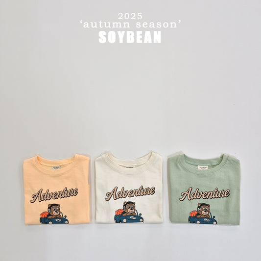 (Pre-order) Soybean Kids - Mini Car Bear Tee 미니카곰돌티셔츠 (3 Colors)