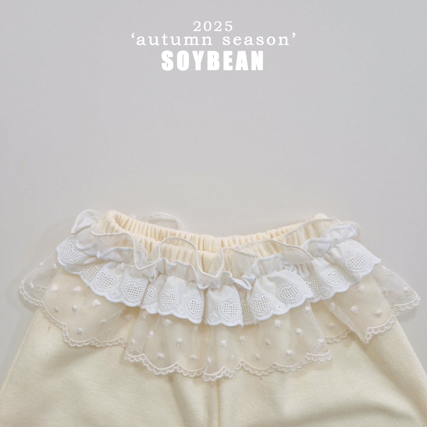(Pre-order) Soybean Kids - Lace Layered Frill Pants 레이스캉프릴팬츠 (2 Colors)