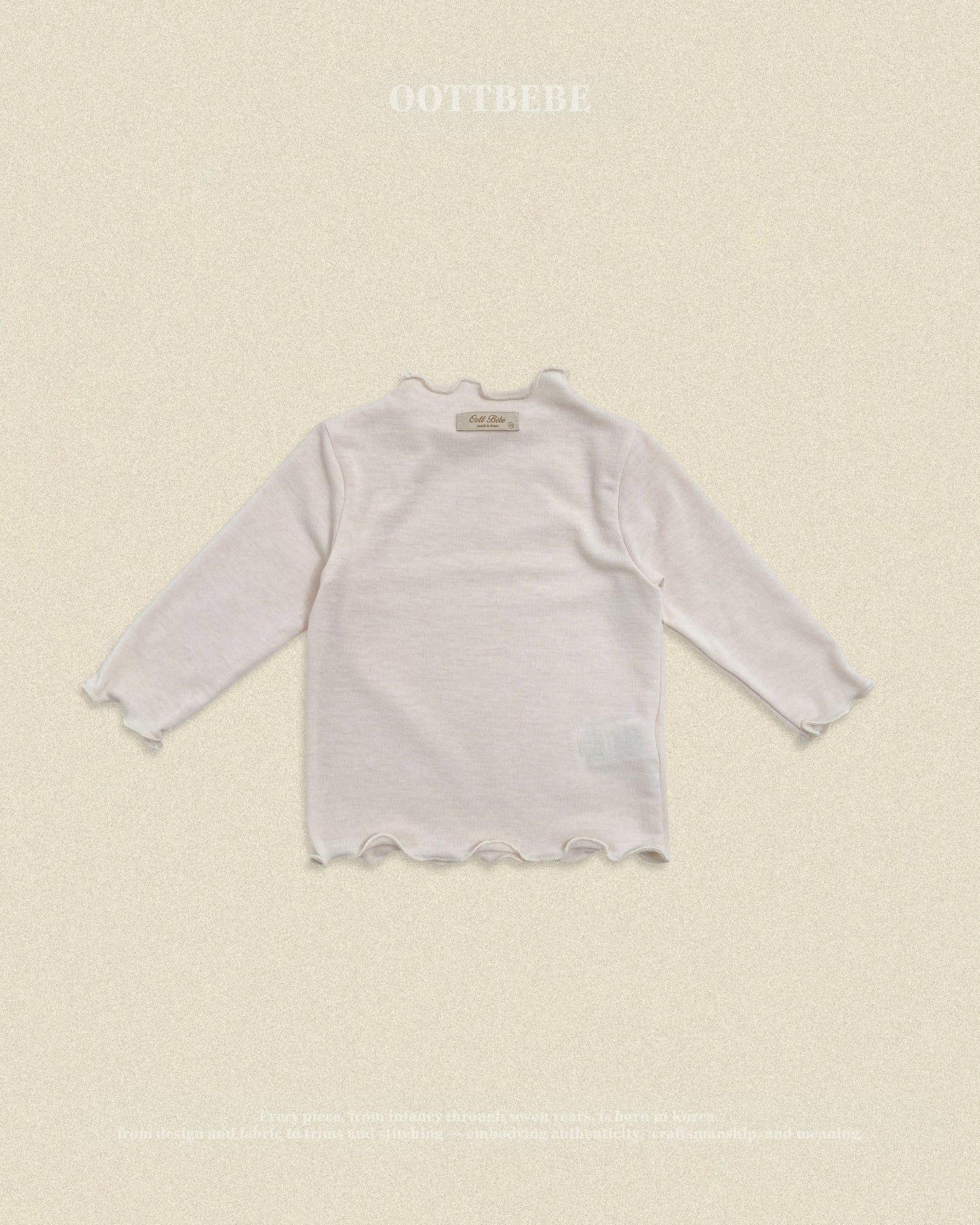 (Pre-order) OOTTBEBE Fall - Pastel Lettuce Edge Tee - 파스텔날라리티 (4 Colors)