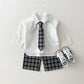 (Pre-order) Daily Bebe - Kids' Check School Necktie 체크 스쿨 넥타이 (2 Colors)