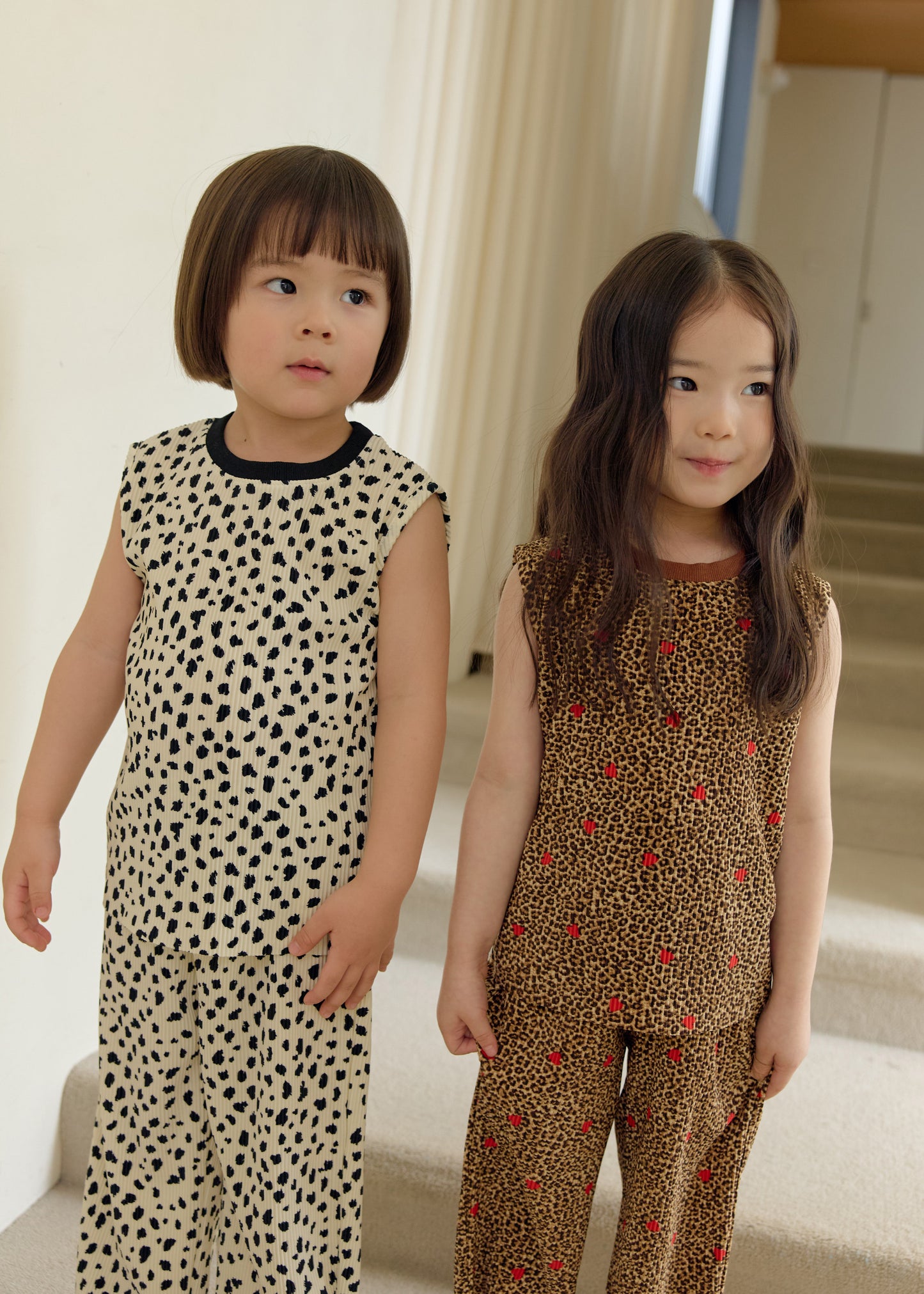 (Pre-order) Daily Bebe Summer - Kids’ Color-Block Pleats Set 배색 플리츠 세트 (8 Colors)